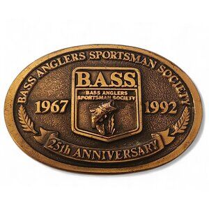 Bass 25th Anniversary Belt Buckle Made in USA